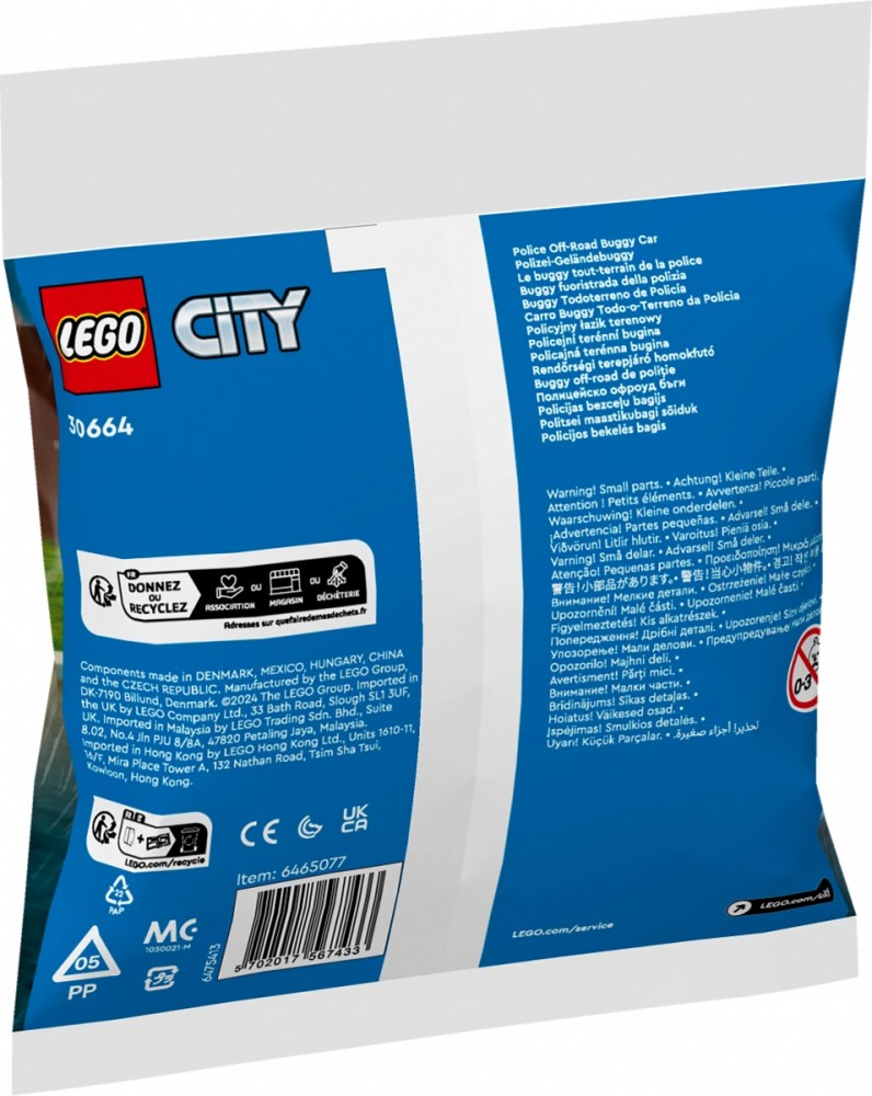 30664 lego® city policijos bekelės bagis