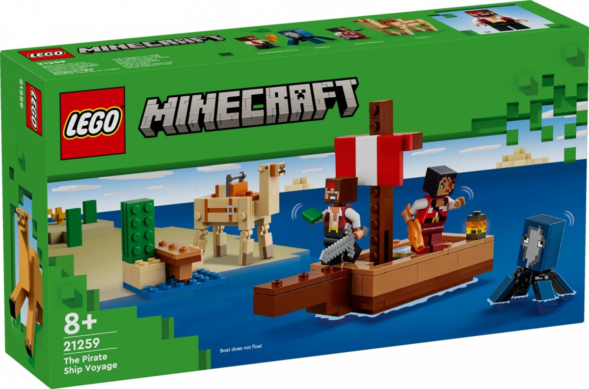 21259 lego® minecraft kelionė piratų laivu