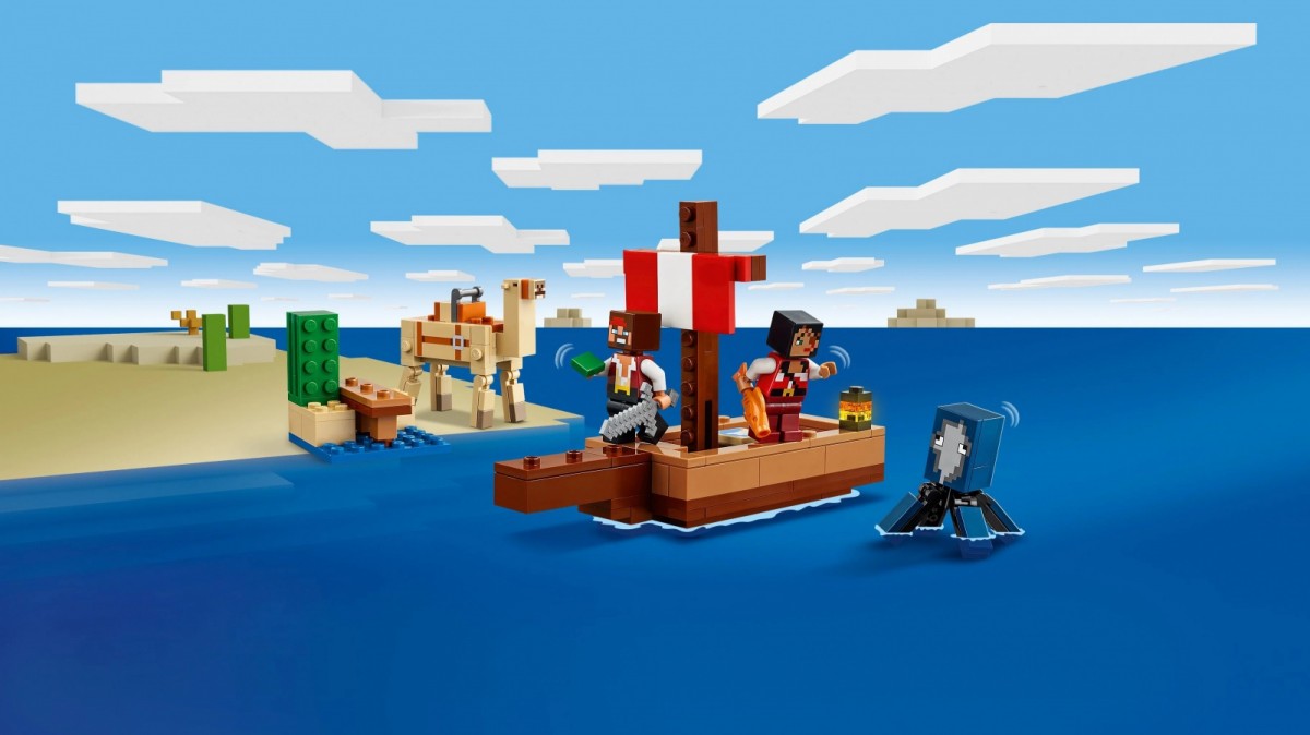 21259 lego® minecraft kelionė piratų laivu