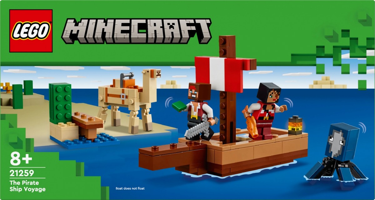 21259 lego® minecraft kelionė piratų laivu