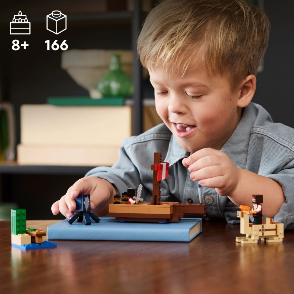21259 lego® minecraft kelionė piratų laivu