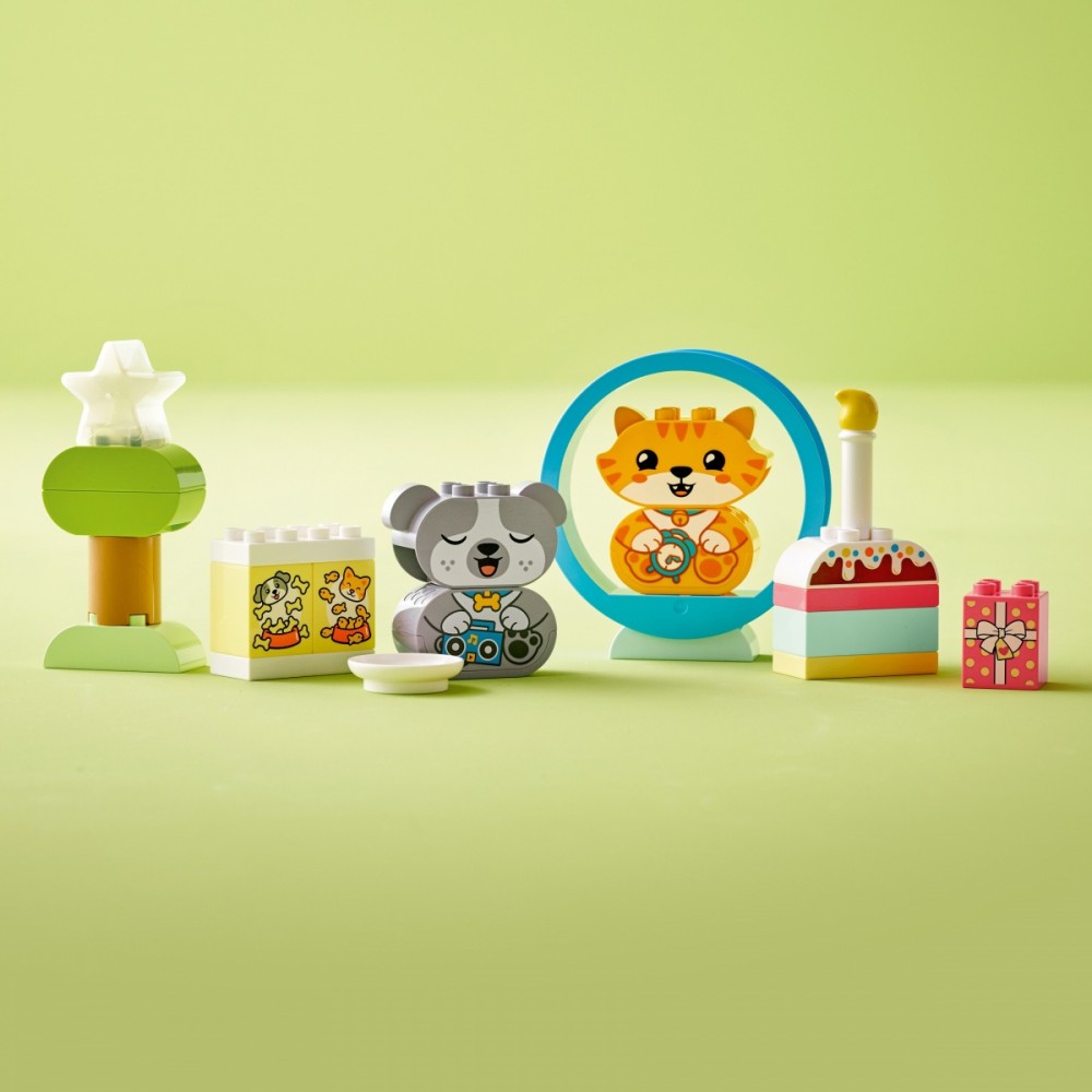 10977 lego® duplo mano pirmasis šuniukas ir kačiukas su garsais