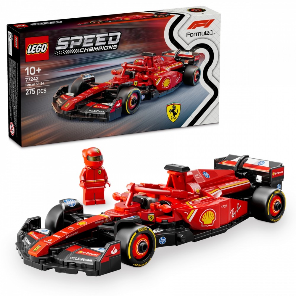 77242 lego® speed ​​champions f1® lenktyninis automobilis ferrari sf-24