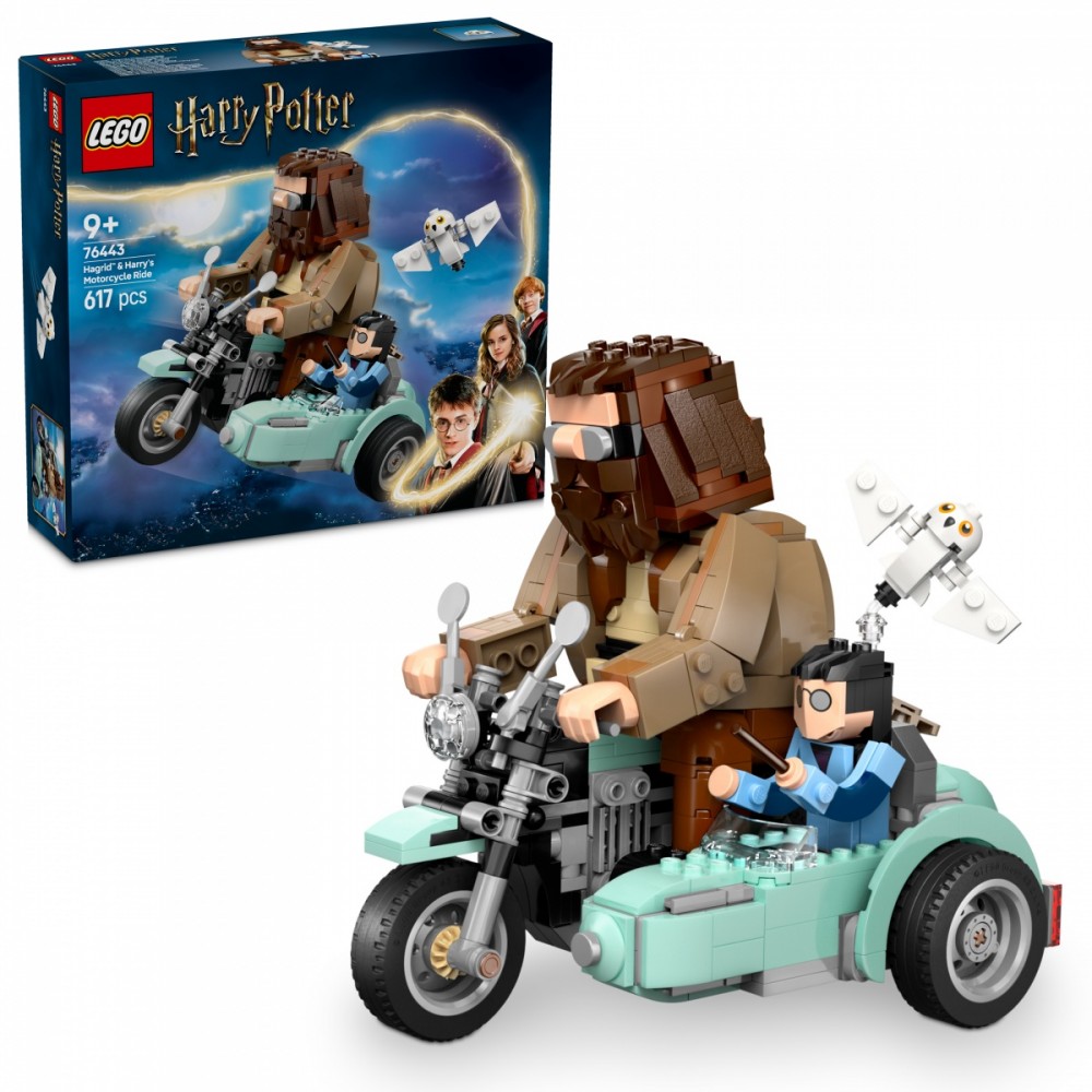 Hagrido ir hario motociklo kelionė lego harry potter