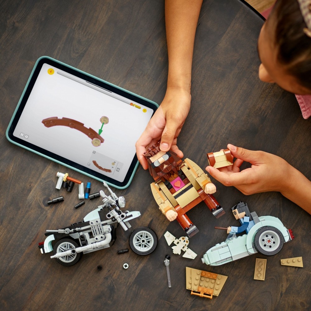 Hagrido ir hario motociklo kelionė lego harry potter