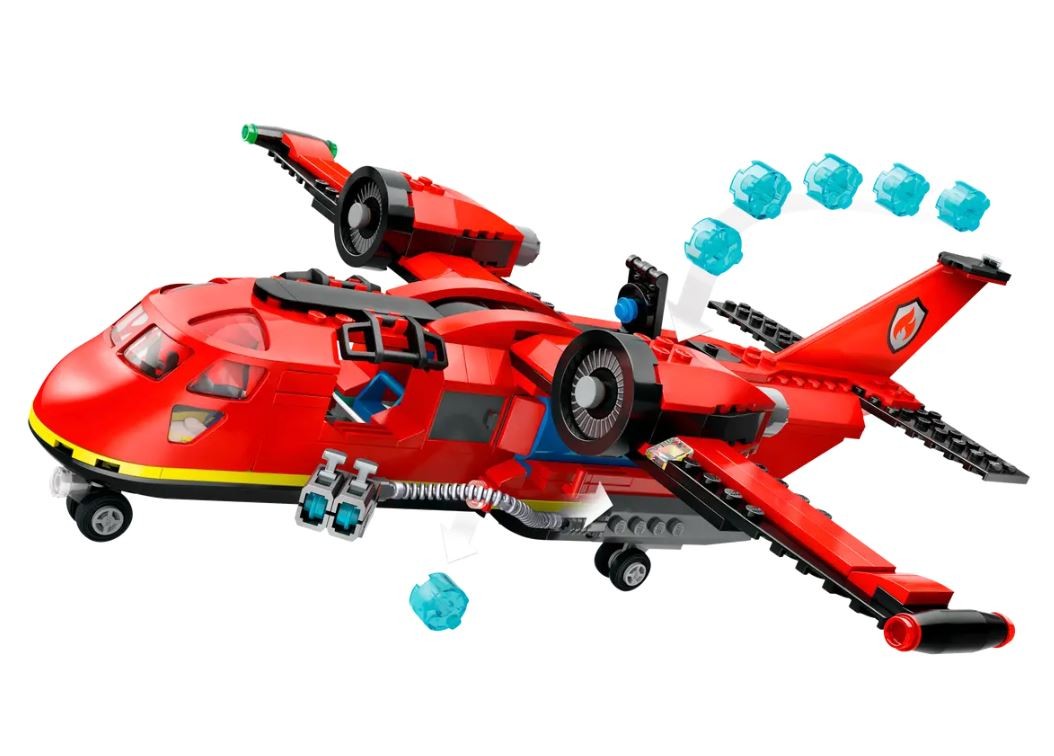Gaisrinis gelbėjimo lėktuvas, lego, raudonas