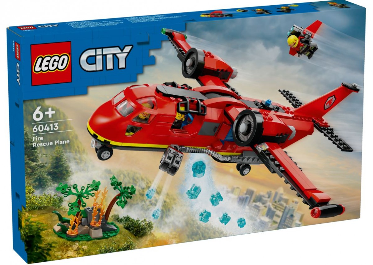 Gaisrinis gelbėjimo lėktuvas, lego, raudonas