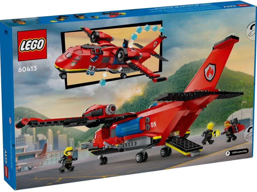 Gaisrinis gelbėjimo lėktuvas, lego, raudonas