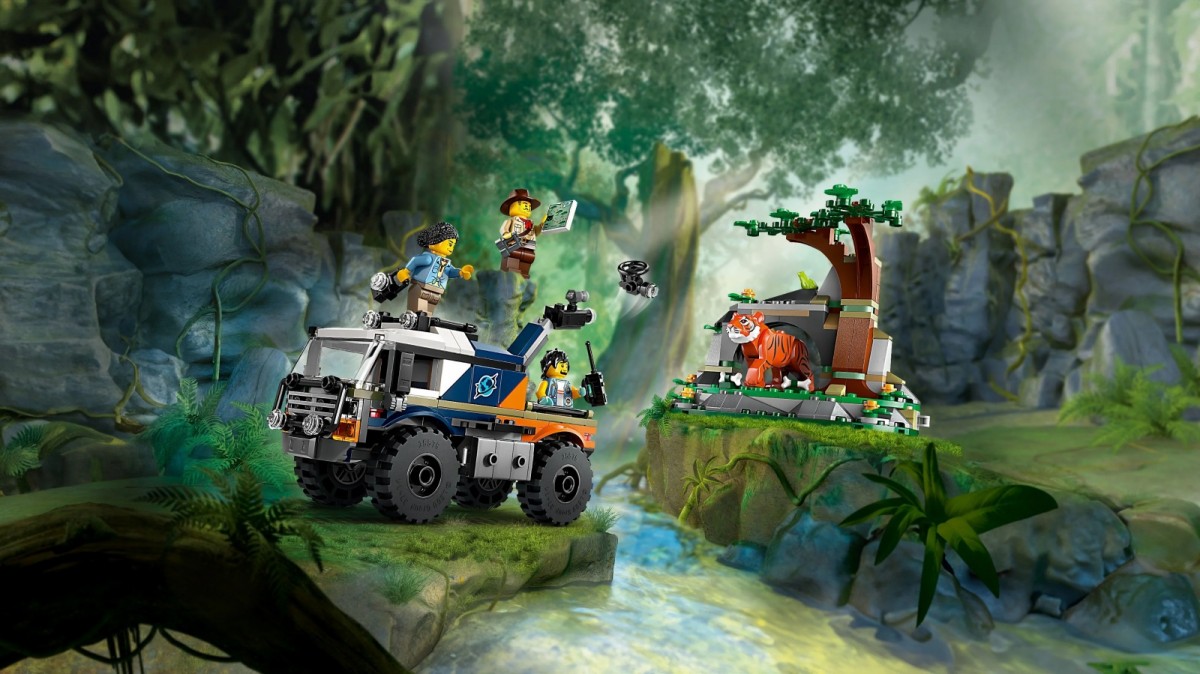 60426 lego® city džiunglių tyrinėtojo visureigis sunkvežimis