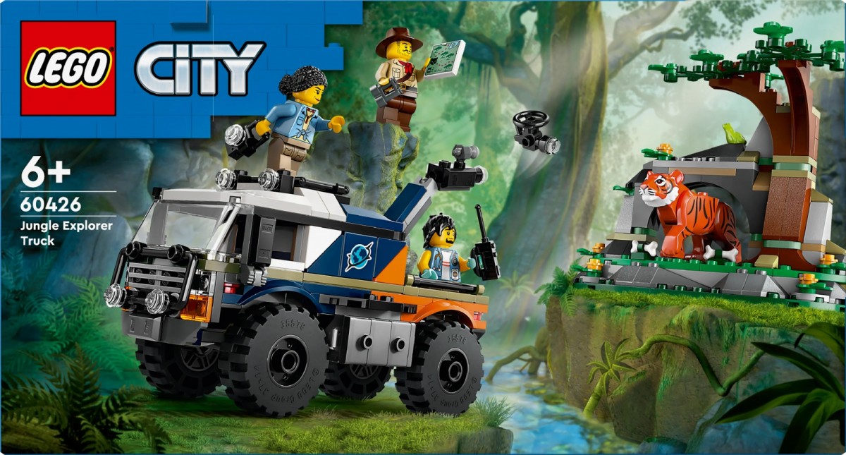 60426 lego® city džiunglių tyrinėtojo visureigis sunkvežimis
