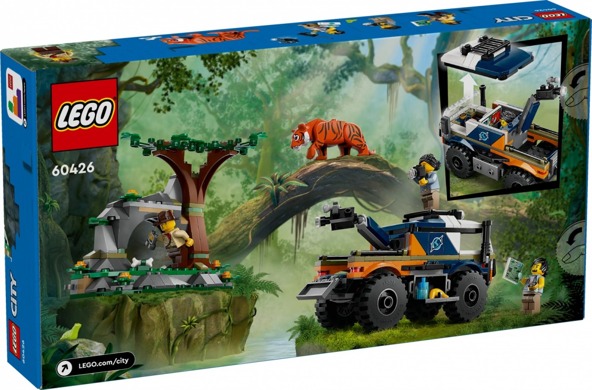 60426 lego® city džiunglių tyrinėtojo visureigis sunkvežimis