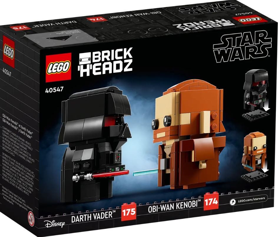 40547 lego® brickheadz obi-wan kenobi and darth vader