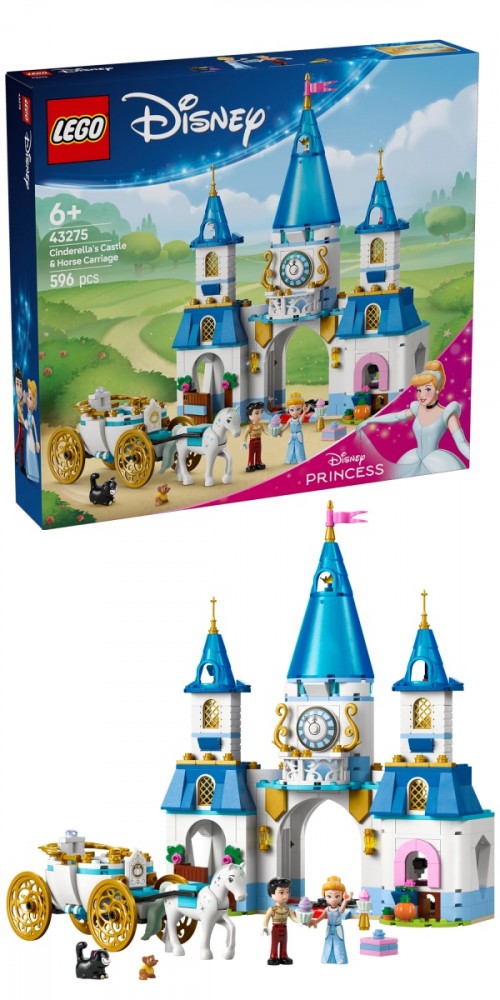 Konstruktorius lego disney pelenės pilis ir karieta