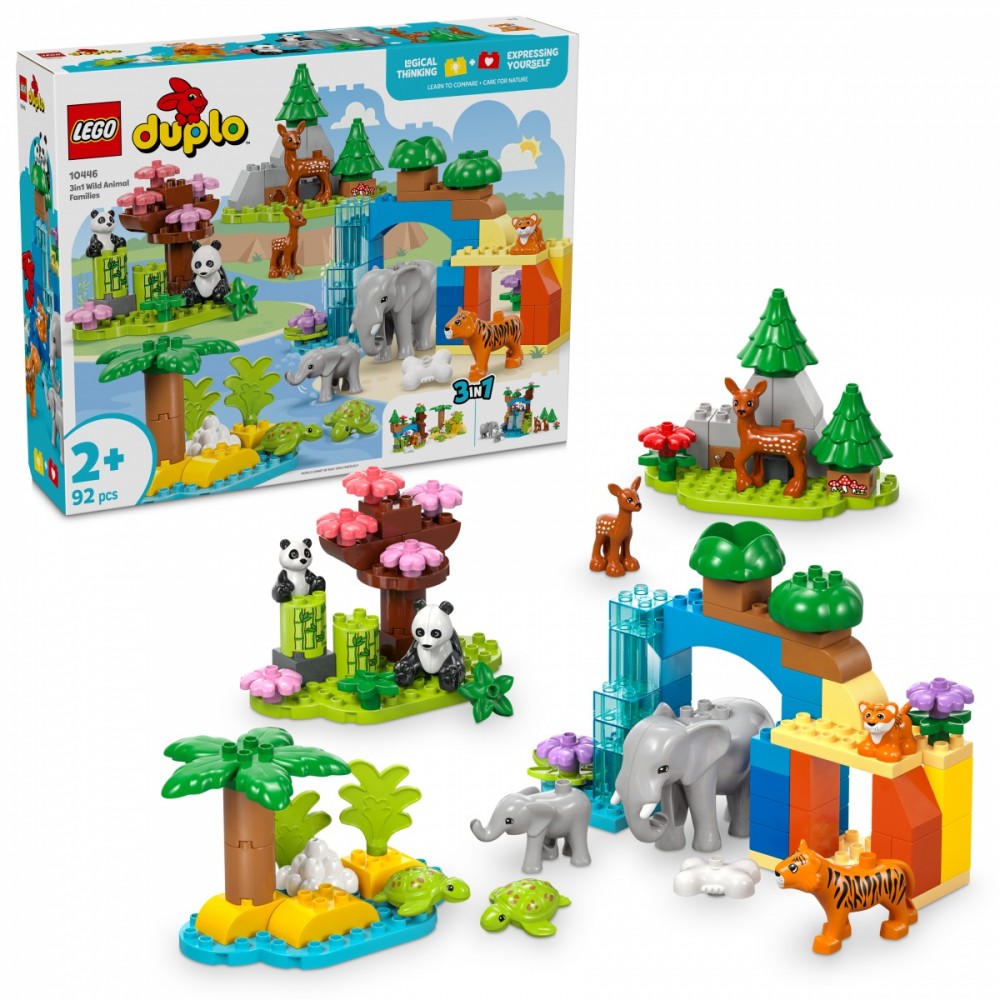 Laukinių gyvūnų šeimos 3 viename lego® duplo®