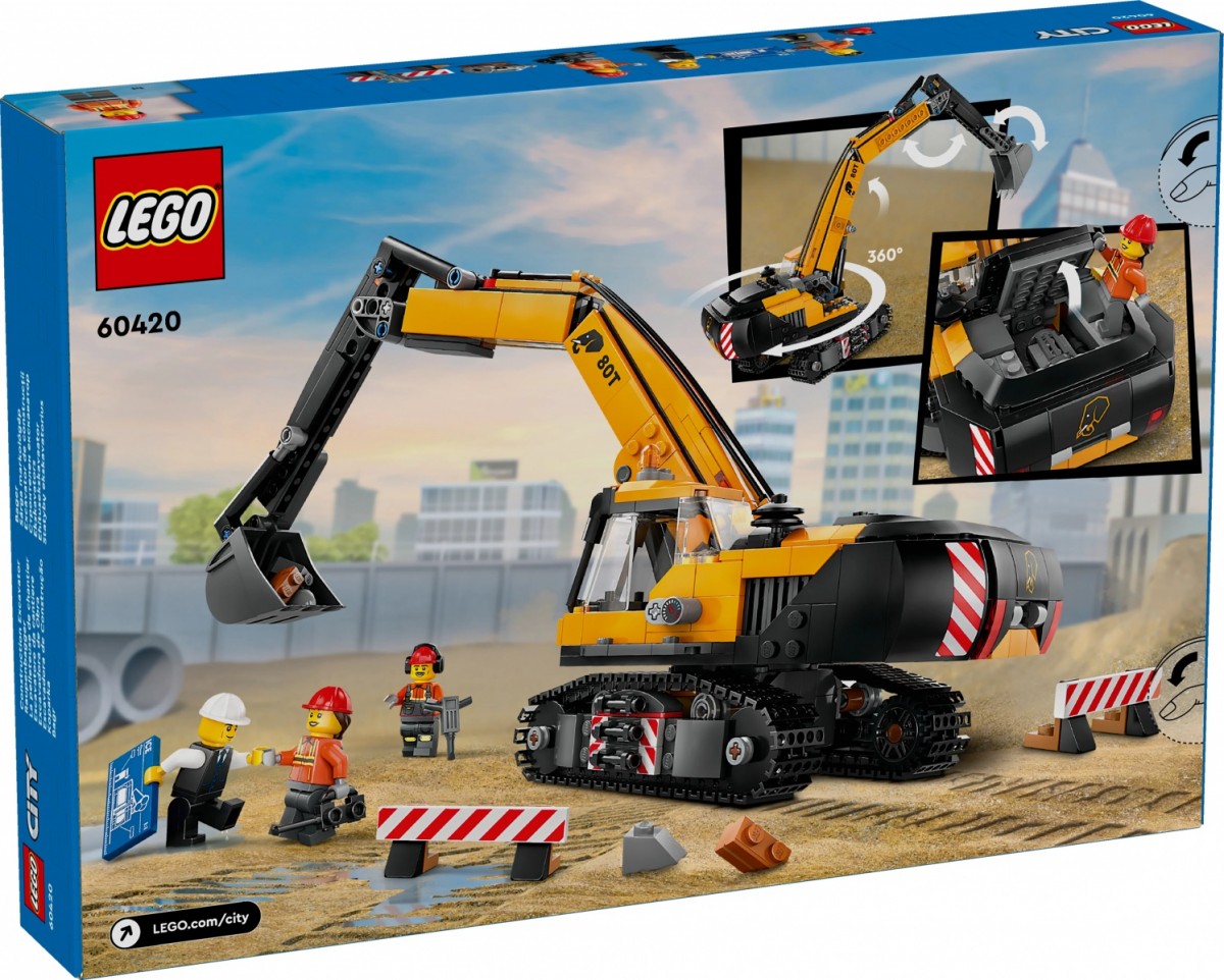 Lego rinkints lego city - geltonas ekskavatorius