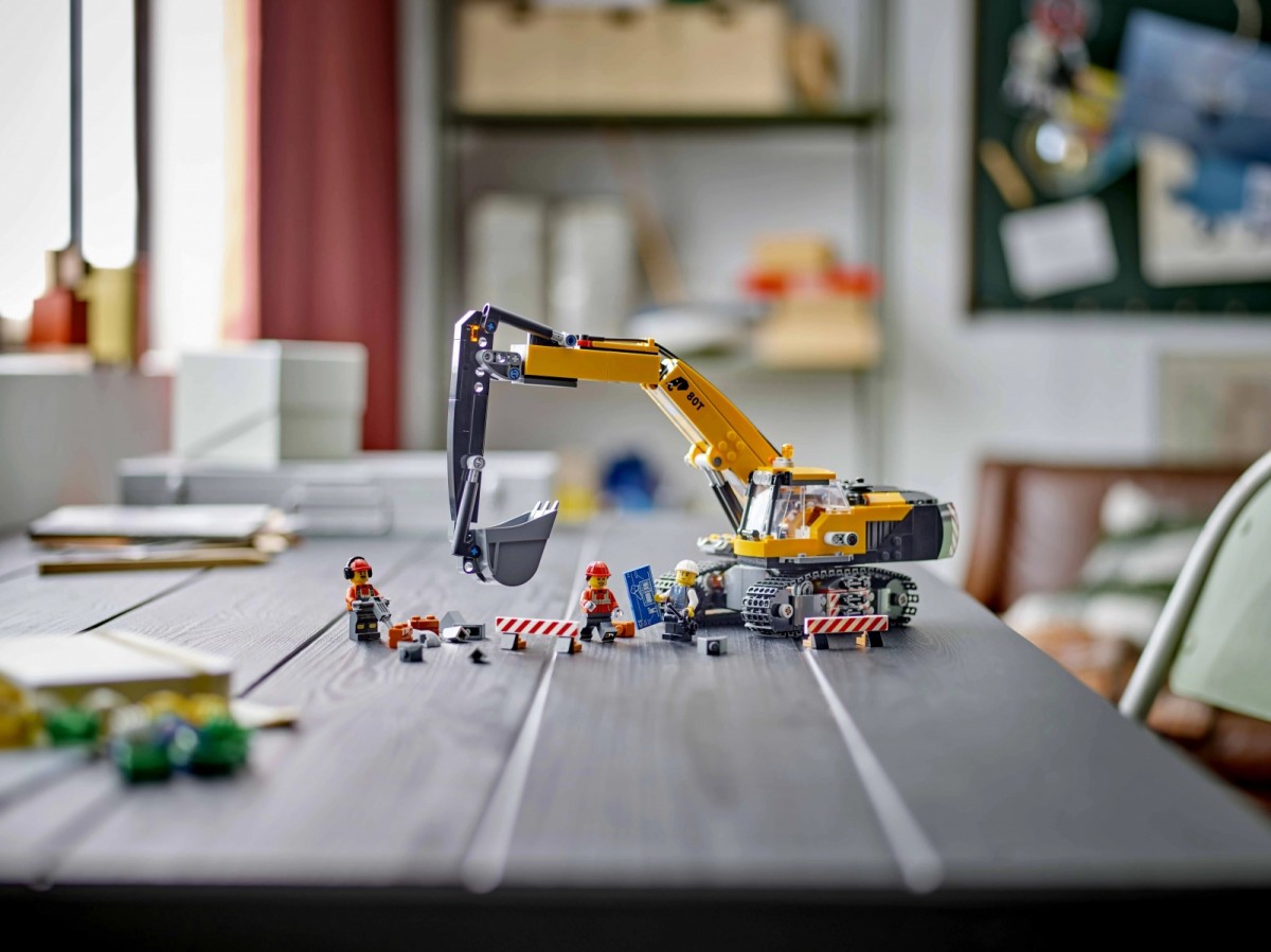 Lego rinkints lego city - geltonas ekskavatorius