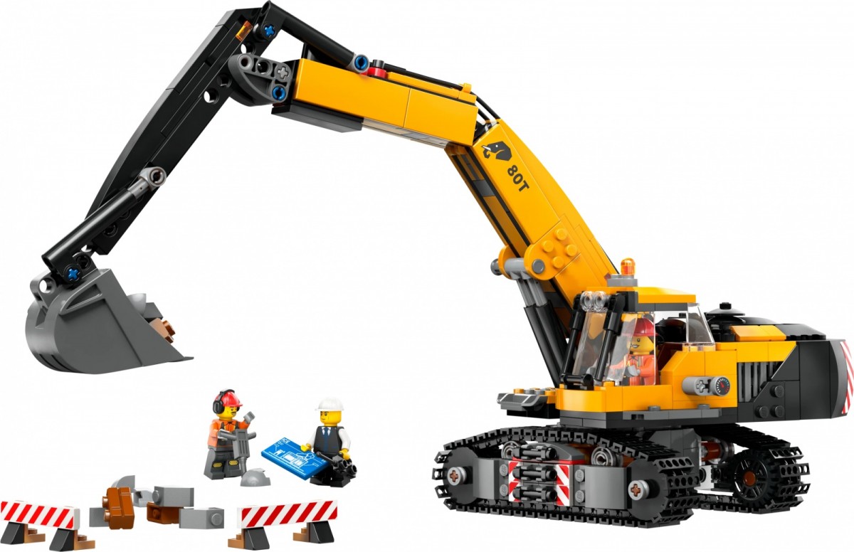 Lego rinkints lego city - geltonas ekskavatorius