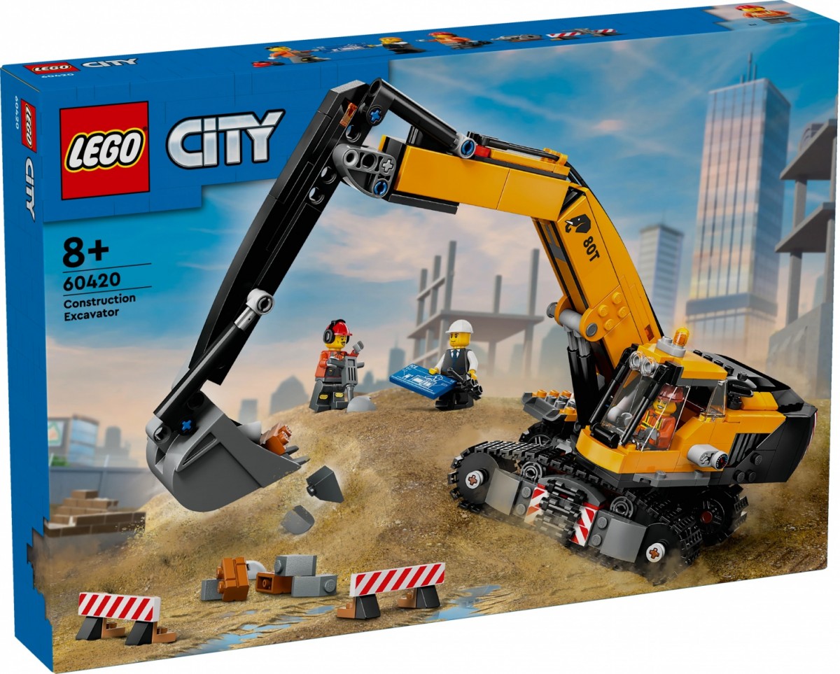 Lego rinkints lego city - geltonas ekskavatorius