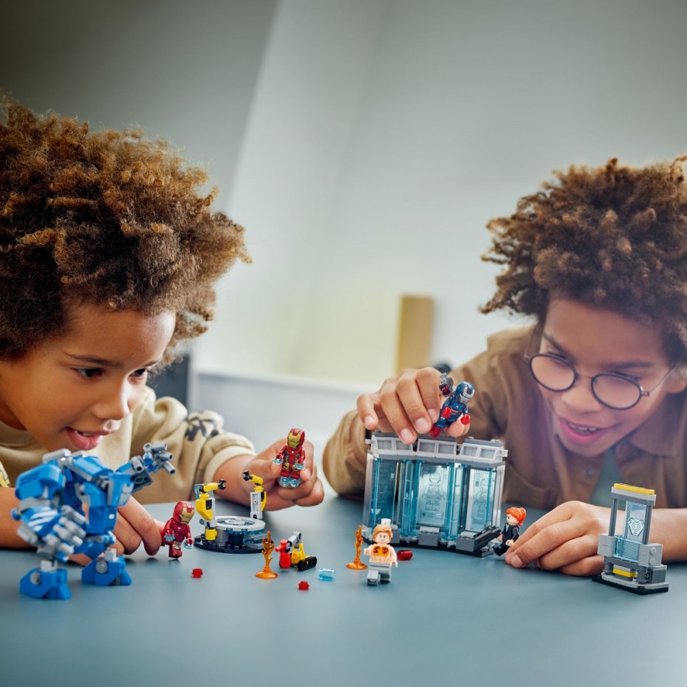 Lego marvel iron mano laboratorija: šarvų arsenalas
