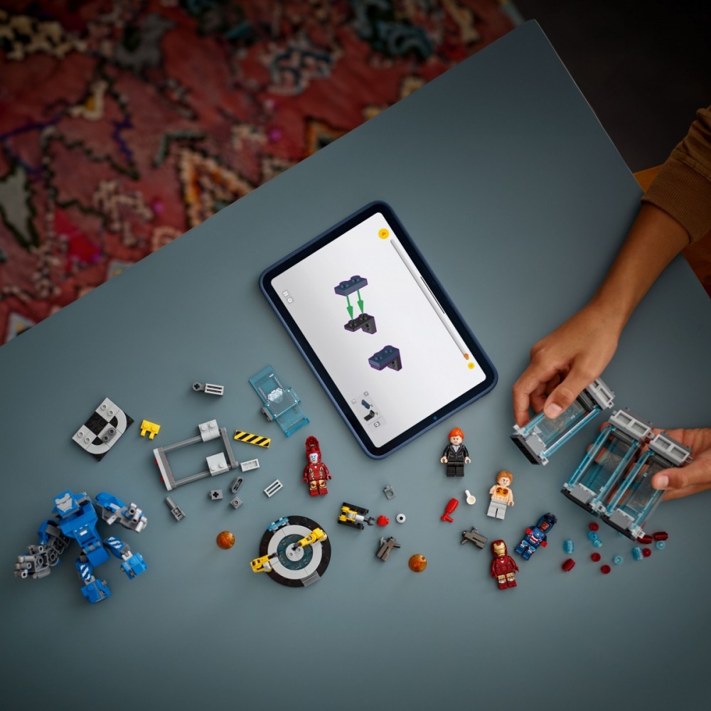 Lego marvel iron mano laboratorija: šarvų arsenalas