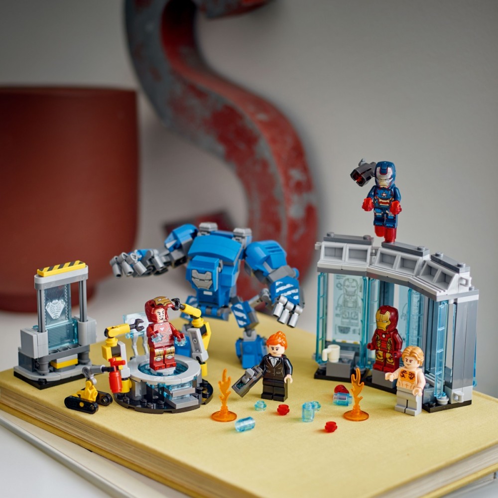 Lego marvel iron mano laboratorija: šarvų arsenalas