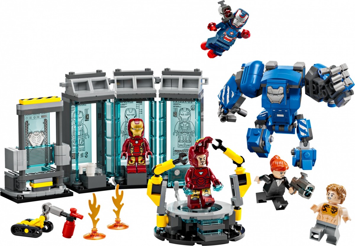 Lego marvel iron mano laboratorija: šarvų arsenalas