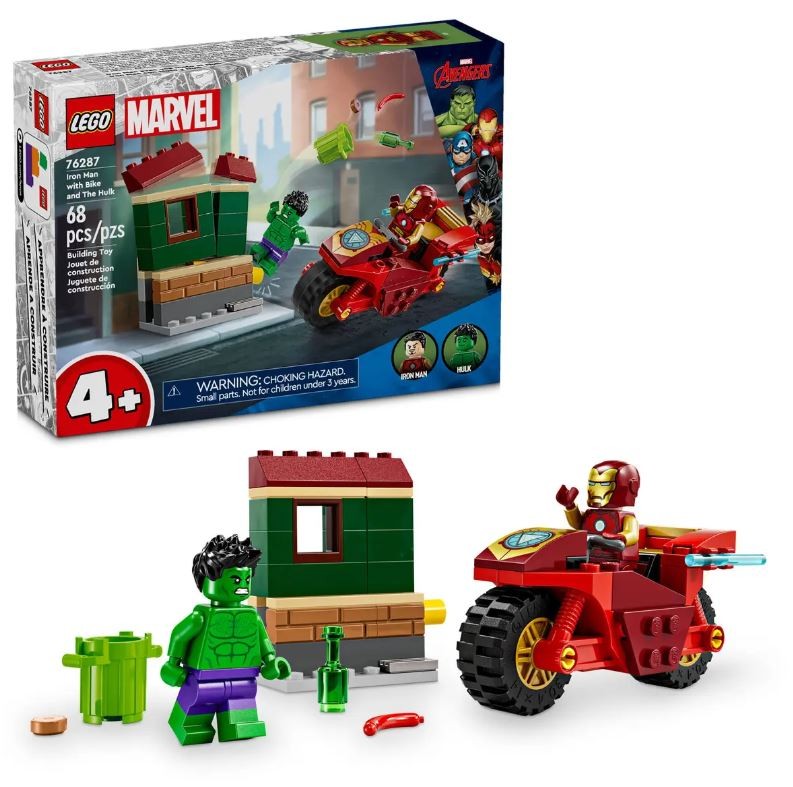 76287 lego® marvel geležinis žmogus su motociklu ir halkas, 68 d.