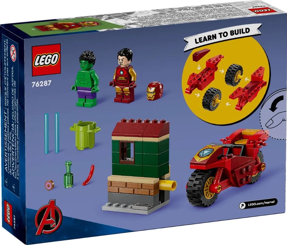 76287 lego® marvel geležinis žmogus su motociklu ir halkas, 68 d.