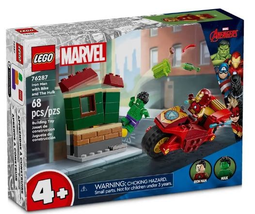 76287 Lego® Marvel Geležinis Žmogus Su Motociklu Ir Halkas, 68 D.