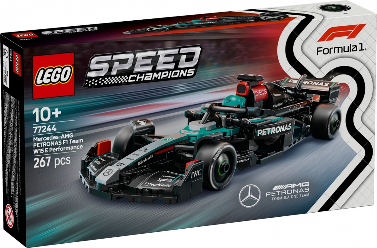 77244 lego® speed ​​champions lenktyninis automobilis mercedes-amg f1® w15