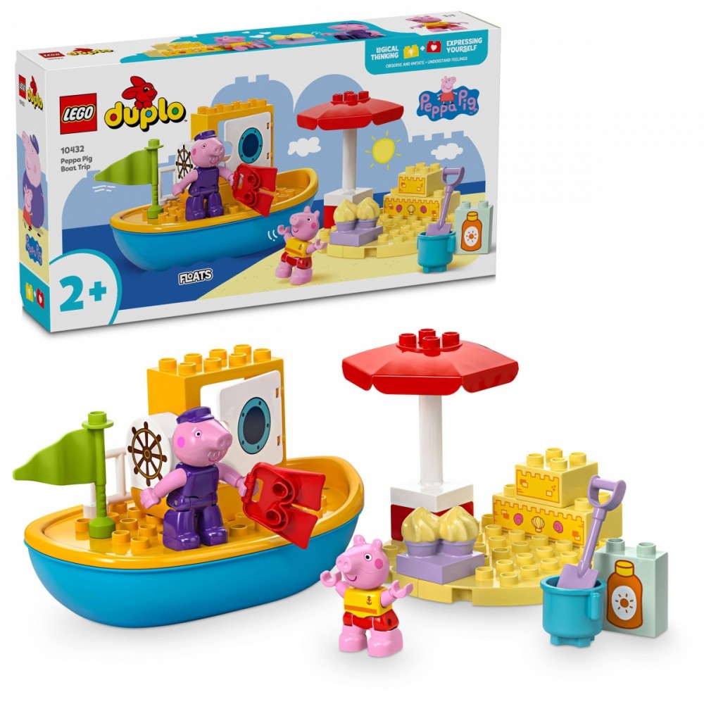 10432 lego® duplo kiaulytės pepos kelionė laivu