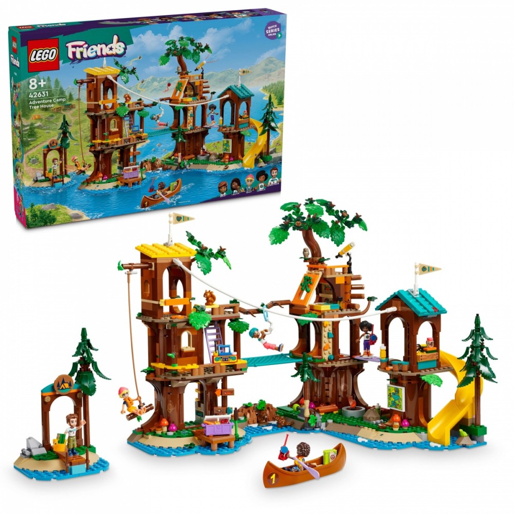 42631 lego® friends nuotykių stovyklos namelis medyje