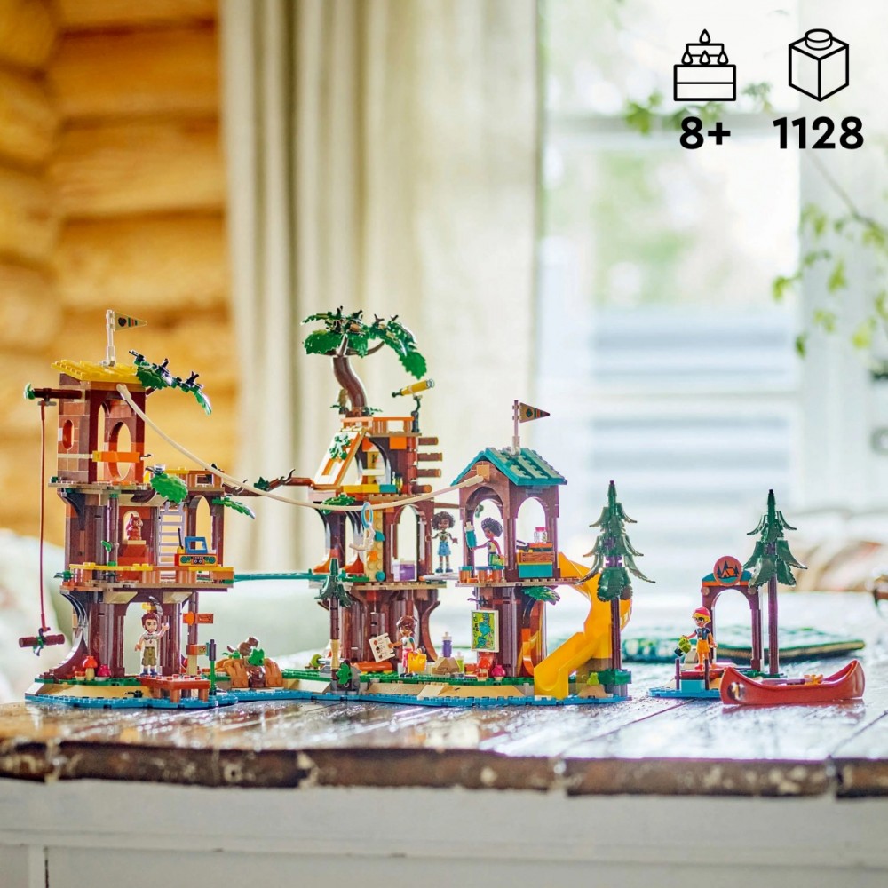 42631 lego® friends nuotykių stovyklos namelis medyje