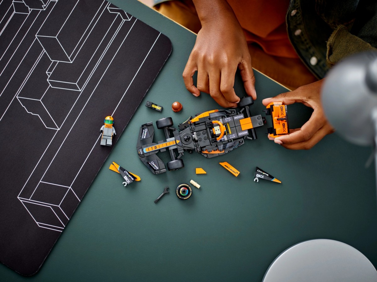76919 lego® speed champions 2023 metų formulės-1 lenktyninis automobilis mclaren