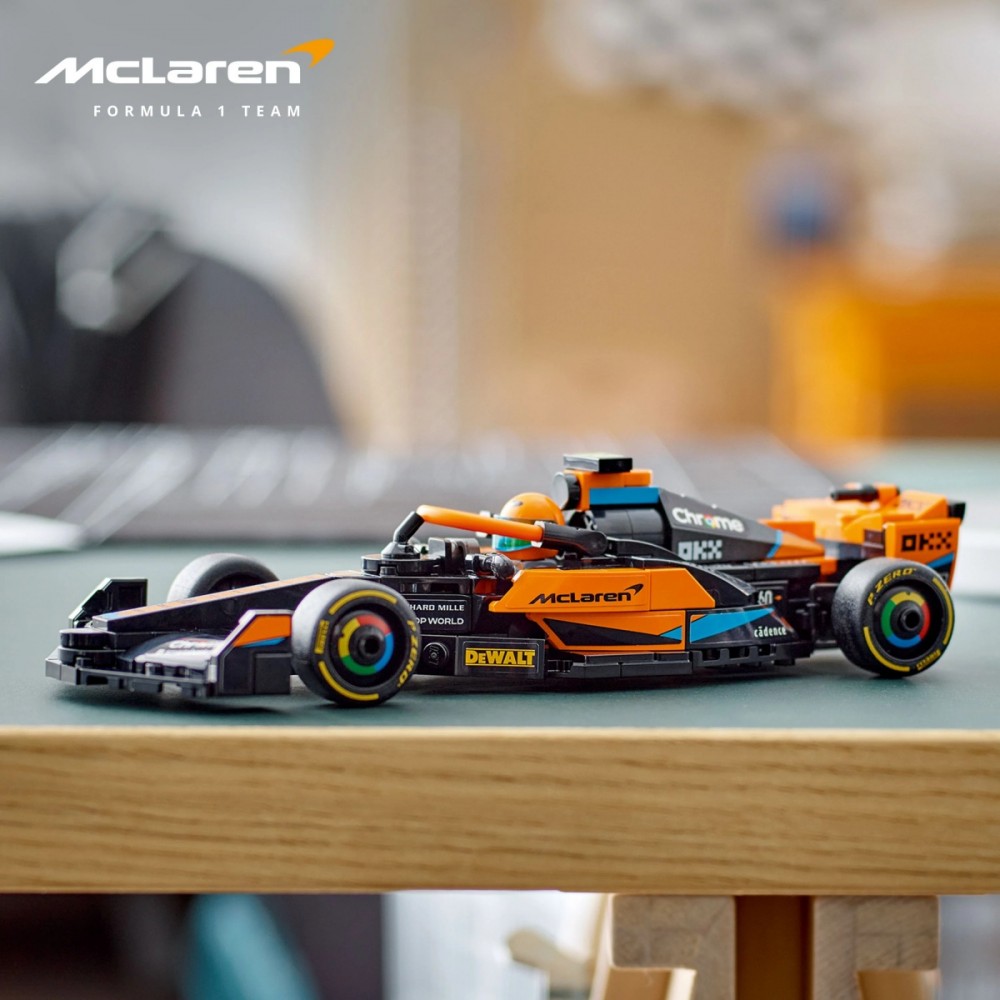76919 lego® speed champions 2023 metų formulės-1 lenktyninis automobilis mclaren