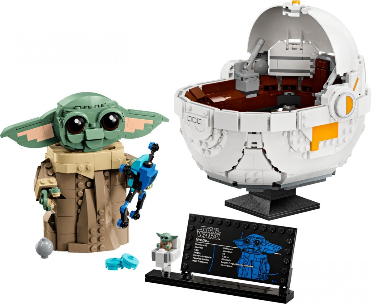 75403 lego® star wars™ grogu su skraidančiu vežimėliu