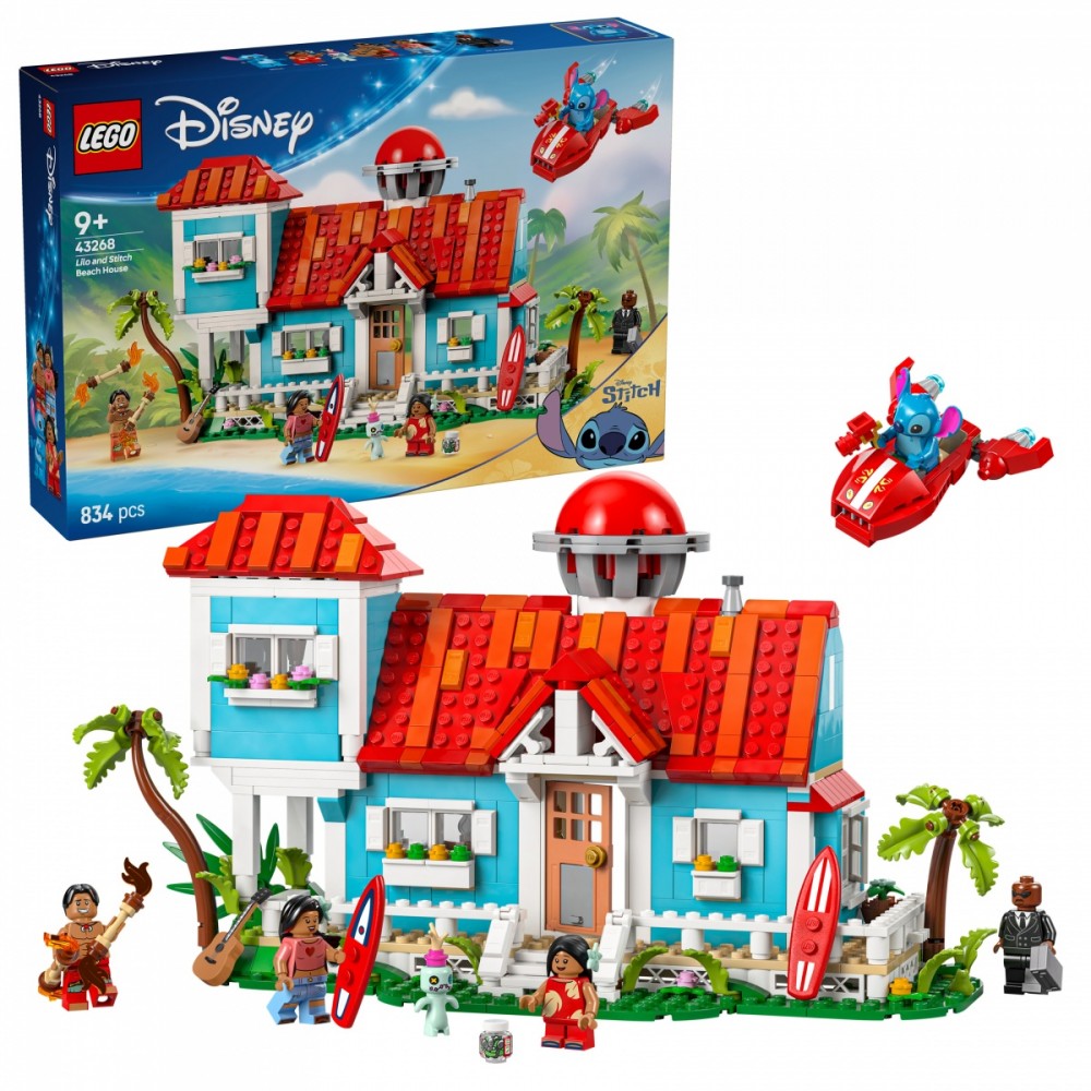 43268 lego® disney lilo ir stičo paplūdimio namelis