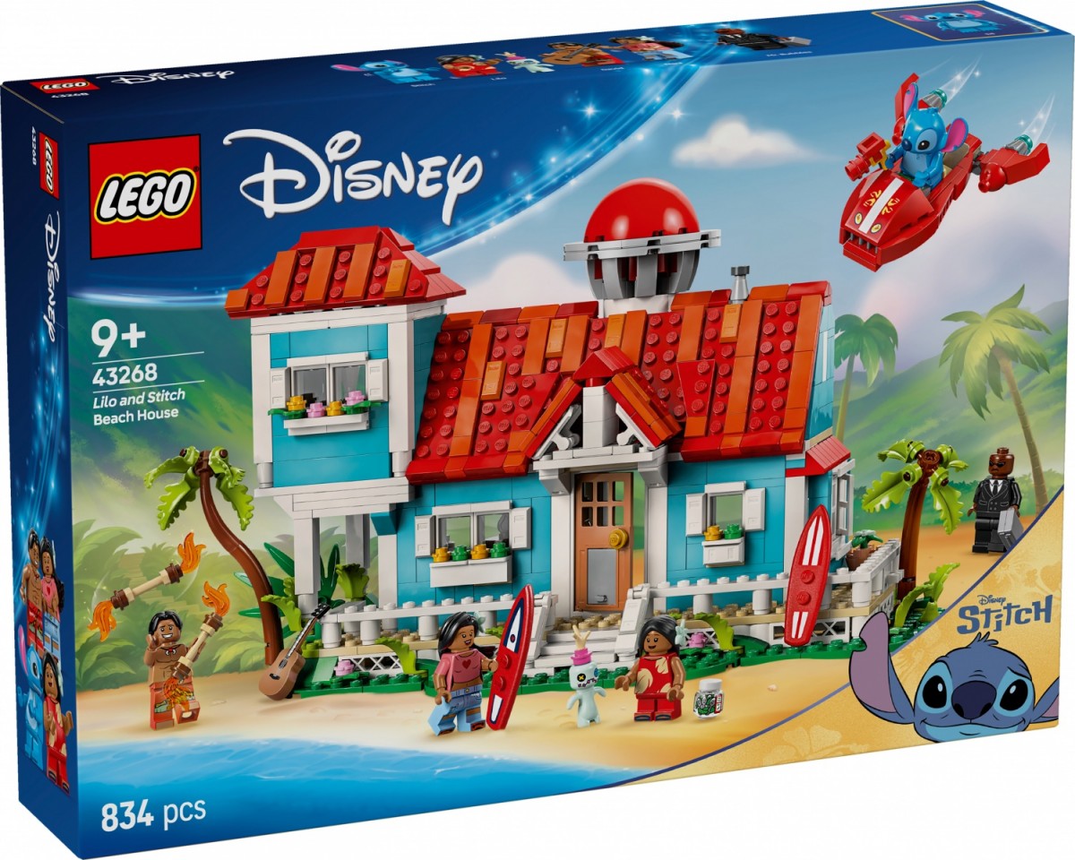 43268 lego® disney lilo ir stičo paplūdimio namelis