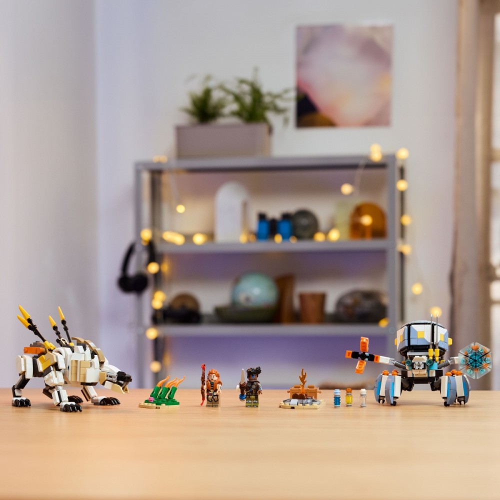 Aloy ir varl prieš krabžingsnį ir pjūklažandį, lego horizon