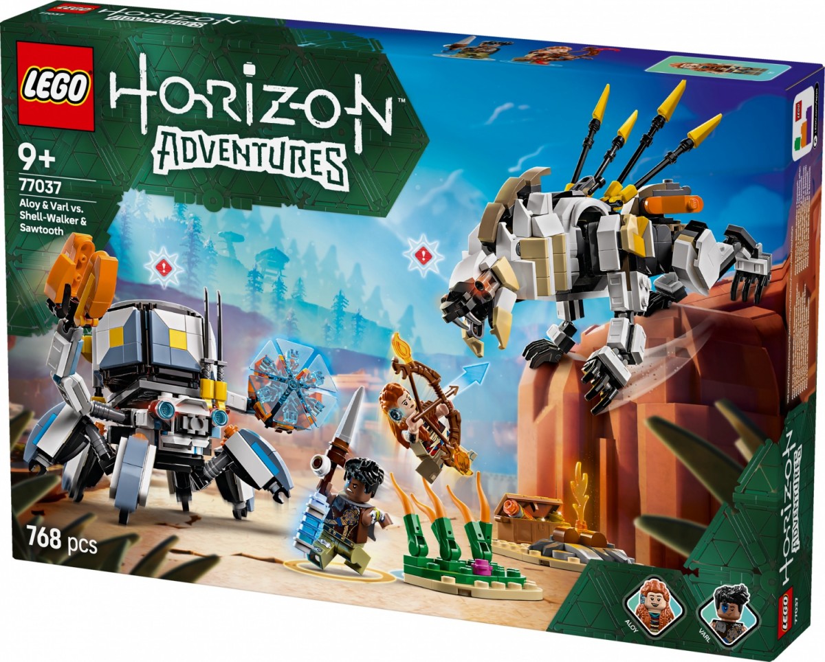 Aloy ir varl prieš krabžingsnį ir pjūklažandį, lego horizon