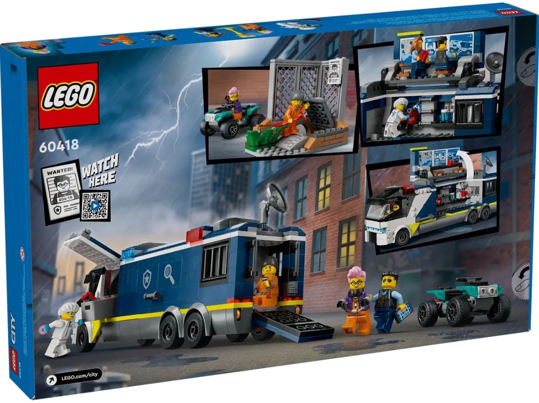 Konstruktorius policijos sunkvežimis su laboratorija lego city
