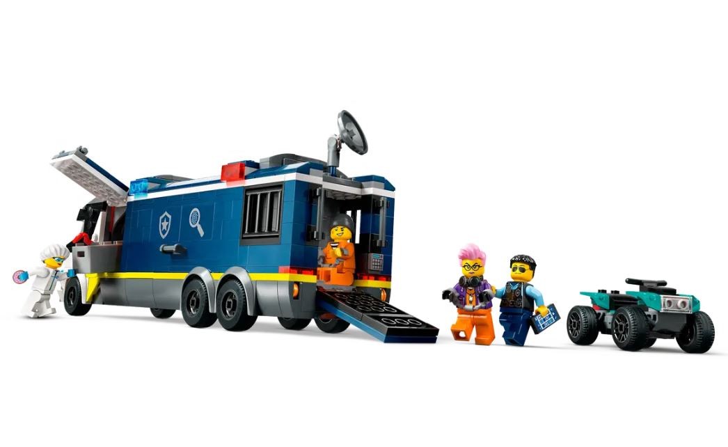 Konstruktorius policijos sunkvežimis su laboratorija lego city