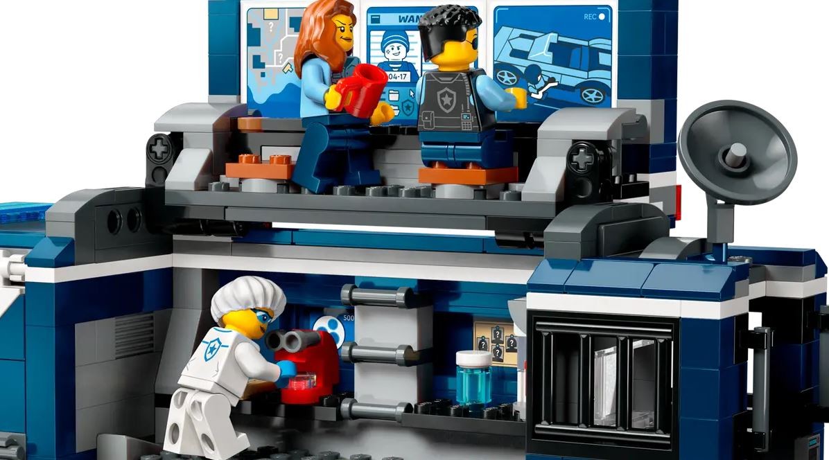 Konstruktorius policijos sunkvežimis su laboratorija lego city