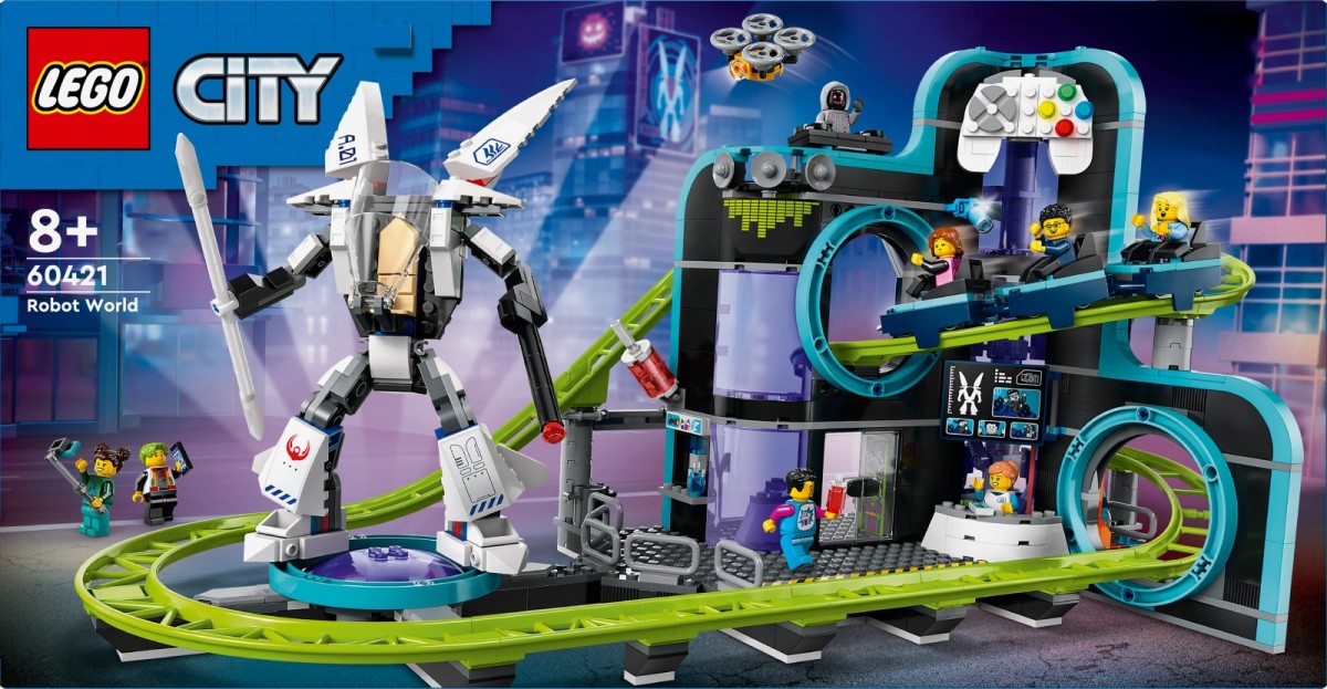 60421 lego® city robotų pasaulio linksmųjų kalnelių parkas
