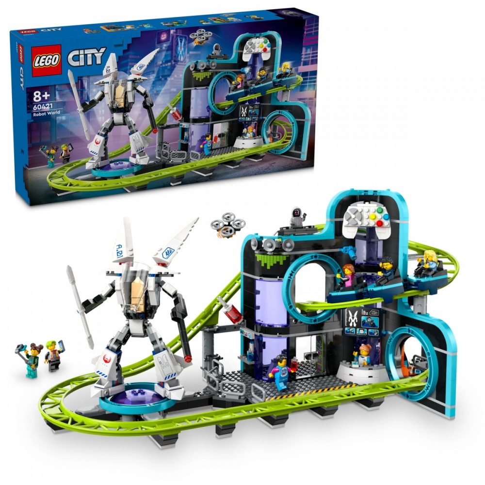 60421 lego® city robotų pasaulio linksmųjų kalnelių parkas