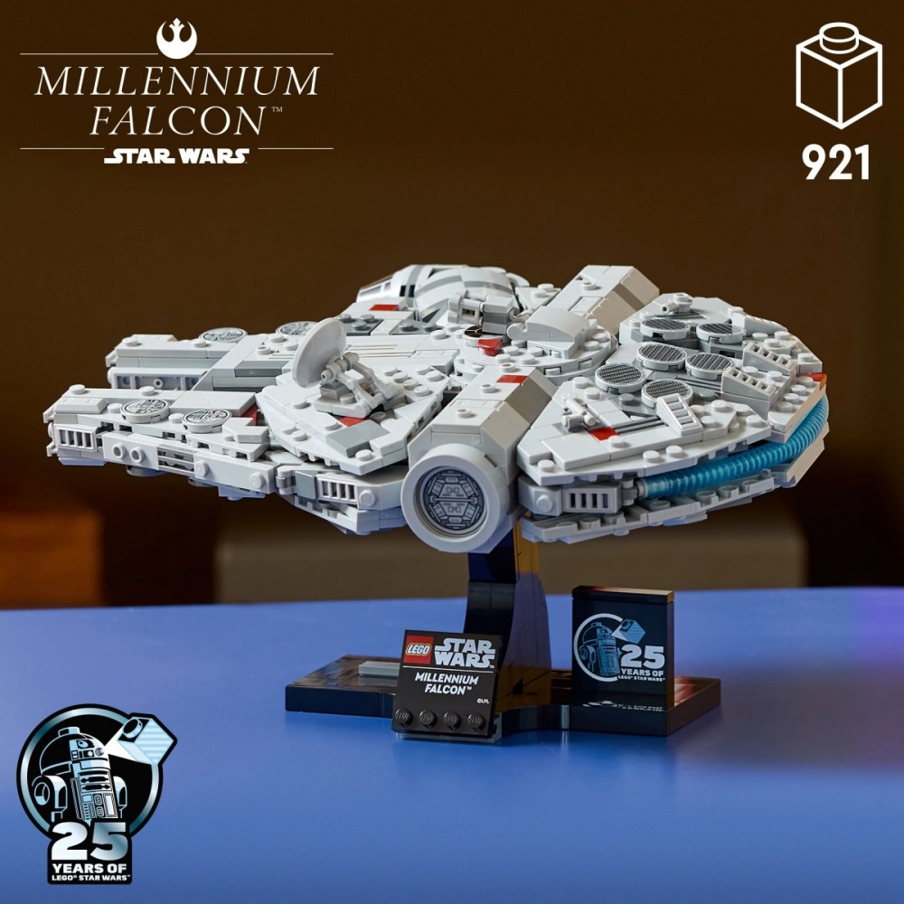 Star wars millennium falcon rinkinys, lego, pilkas
