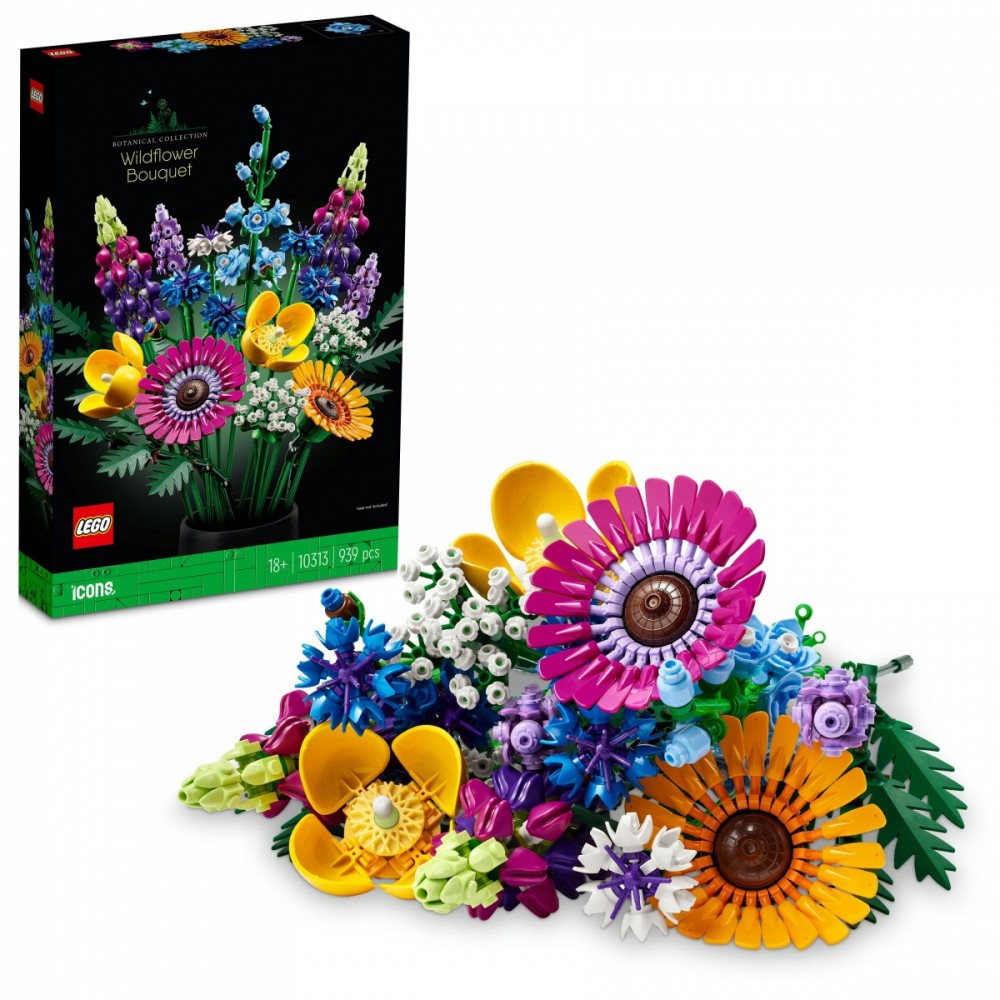 Konstruktorius laukinių gėlių puokštė lego icons