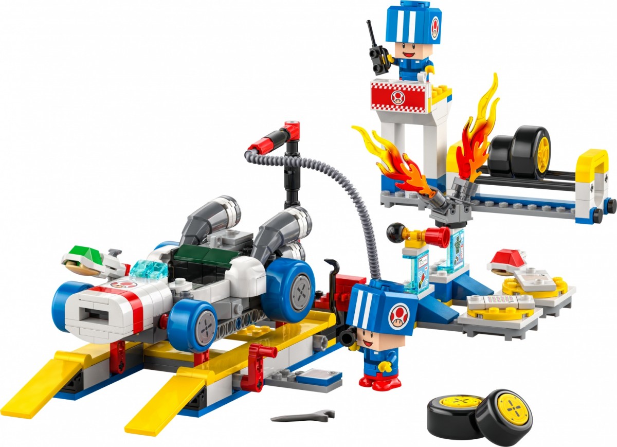 Toado garažas su mario kart, lego super mario