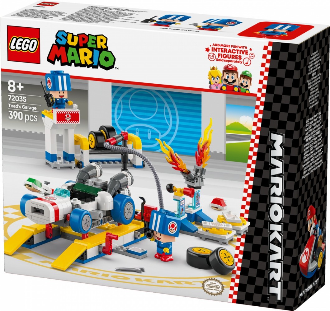 Toado garažas su mario kart, lego super mario