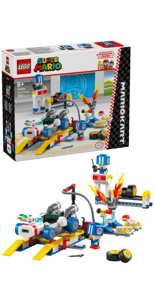 Toado garažas su mario kart, lego super mario